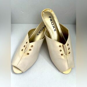 Proxy White Black Women's Leather Slip-on Low Heels 7W